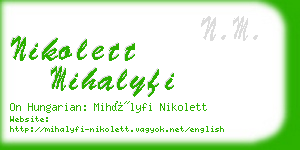nikolett mihalyfi business card